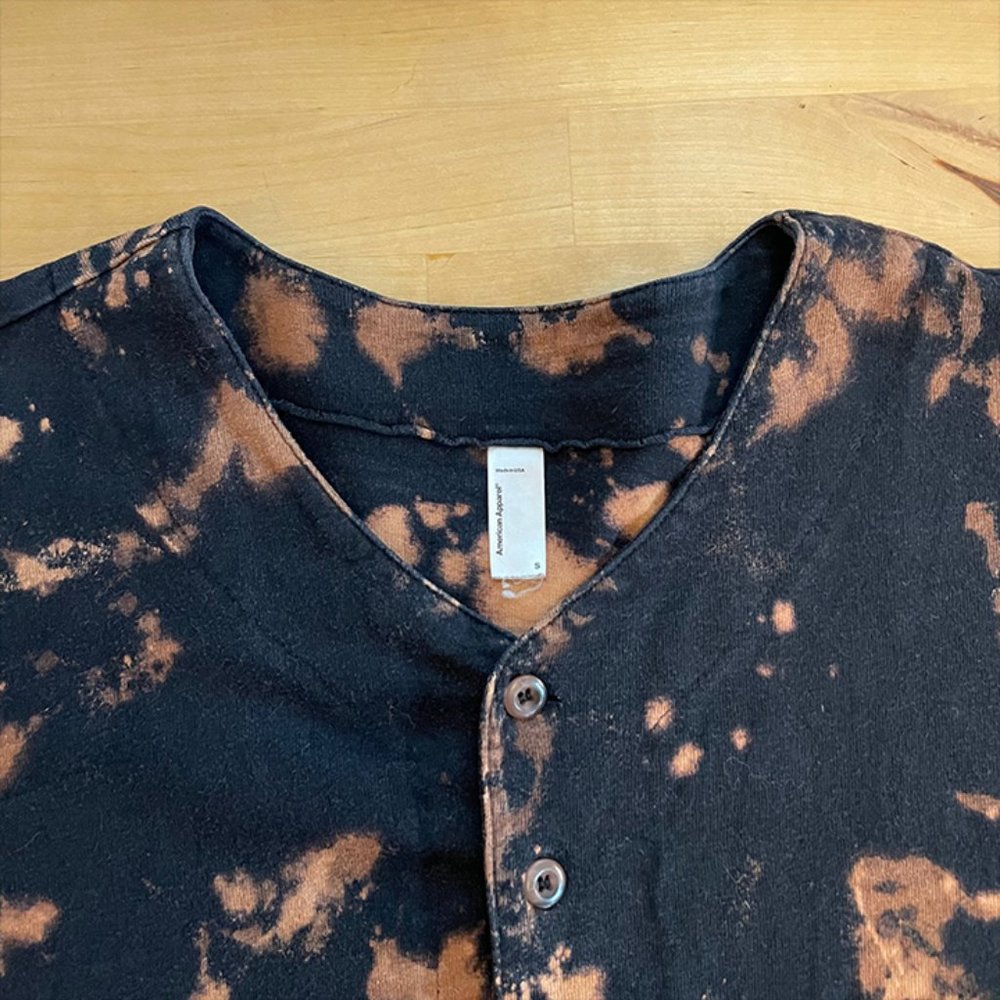 American Apparel Tie-Dye Button-up Shirt (Size S)